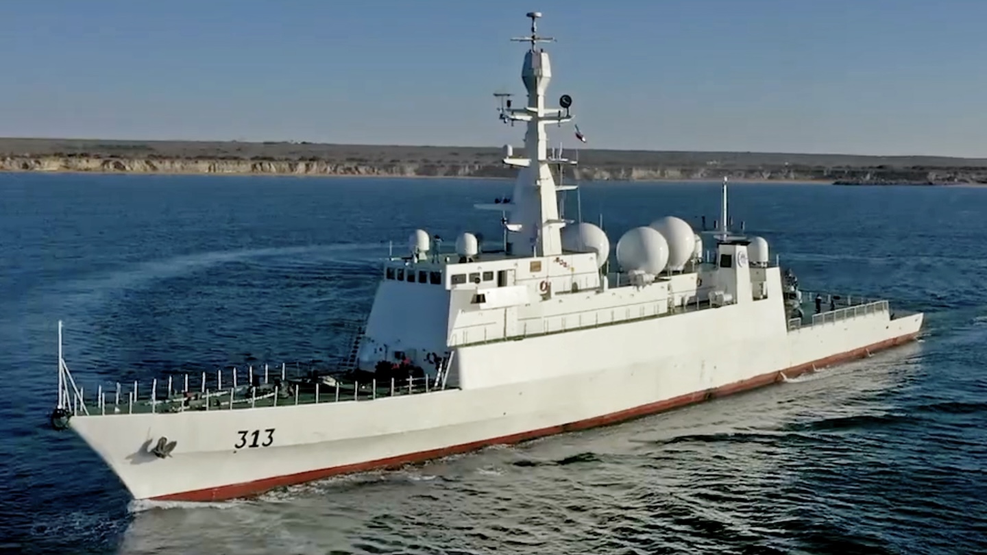 Iran has developed a reputation for launching some unconventional naval vessels, some of them downright bizarre — at least when compared with their equivalents elsewhere in the world. Its latest offering, the Zagros, is very much in keeping with this trend: a surveillance ship based on a corvette hull, an unorthodox approach for a type of vessel that’s normally converted from a commercial hull.