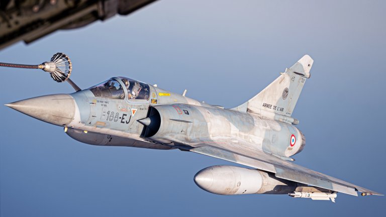 Members of Marine Aerial Refueler Squadron-234, (VMGR-234) provide aerial refueling to French Mirage 2000 Fighters from a K C-130J over Djibouti, May 24, 2021. VMGR-234 supports Combined Joint Task Force - Horn of Africa (CJTF-HOA) with aerial refueling operations, extending the reach of fixed and rotary wing aircraft.