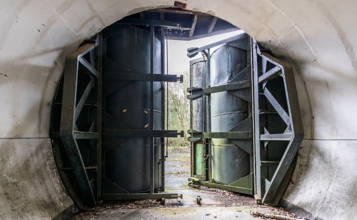 Abandoned bunker on an abandoned soviet military ground in the forests of Brandenburg State, Germany. Rumors say, that this bunkers was also a storage for nuclear missiles.